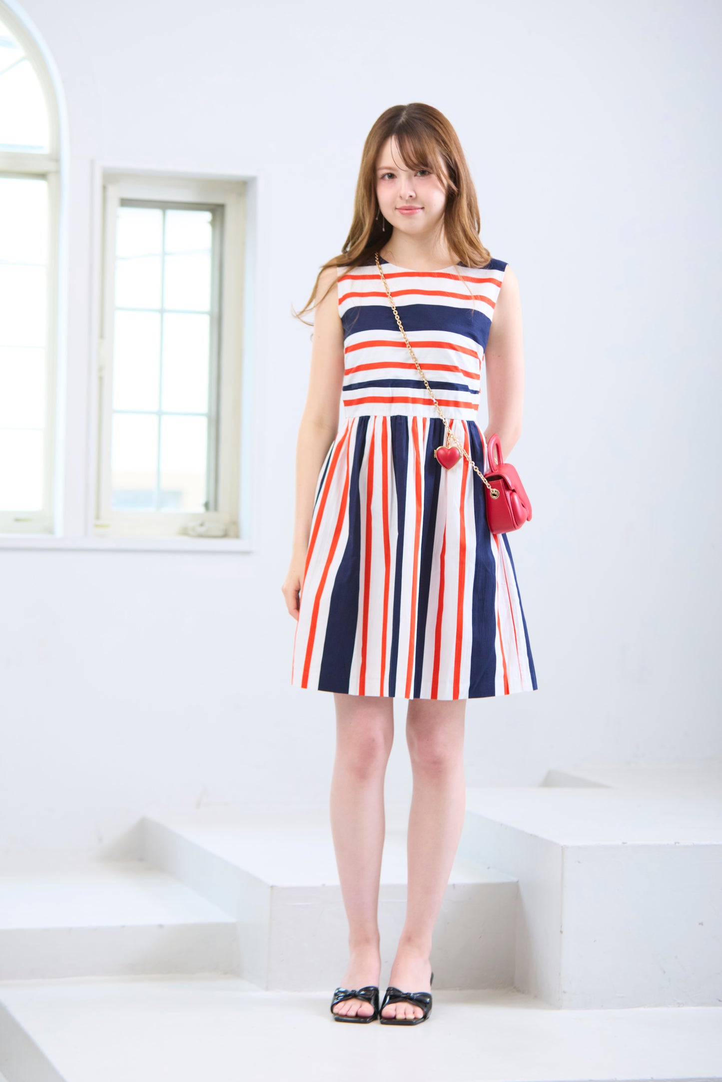 Stripe Back Open Dress