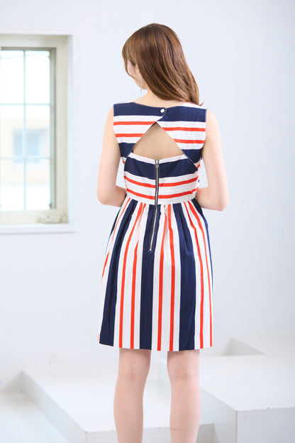 Stripe Back Open Dress