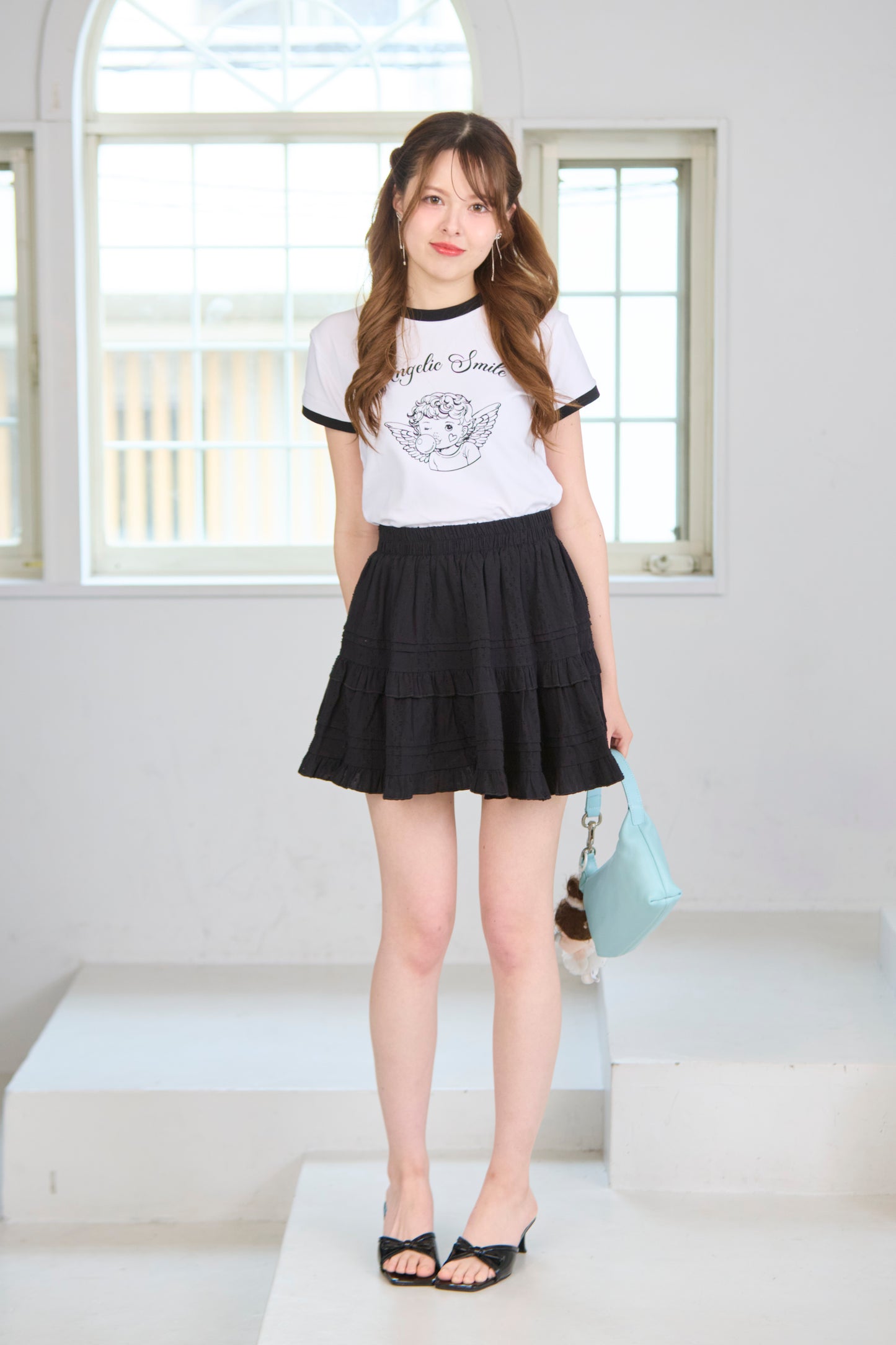 La Vie Dot Tiered Mini Skirt
