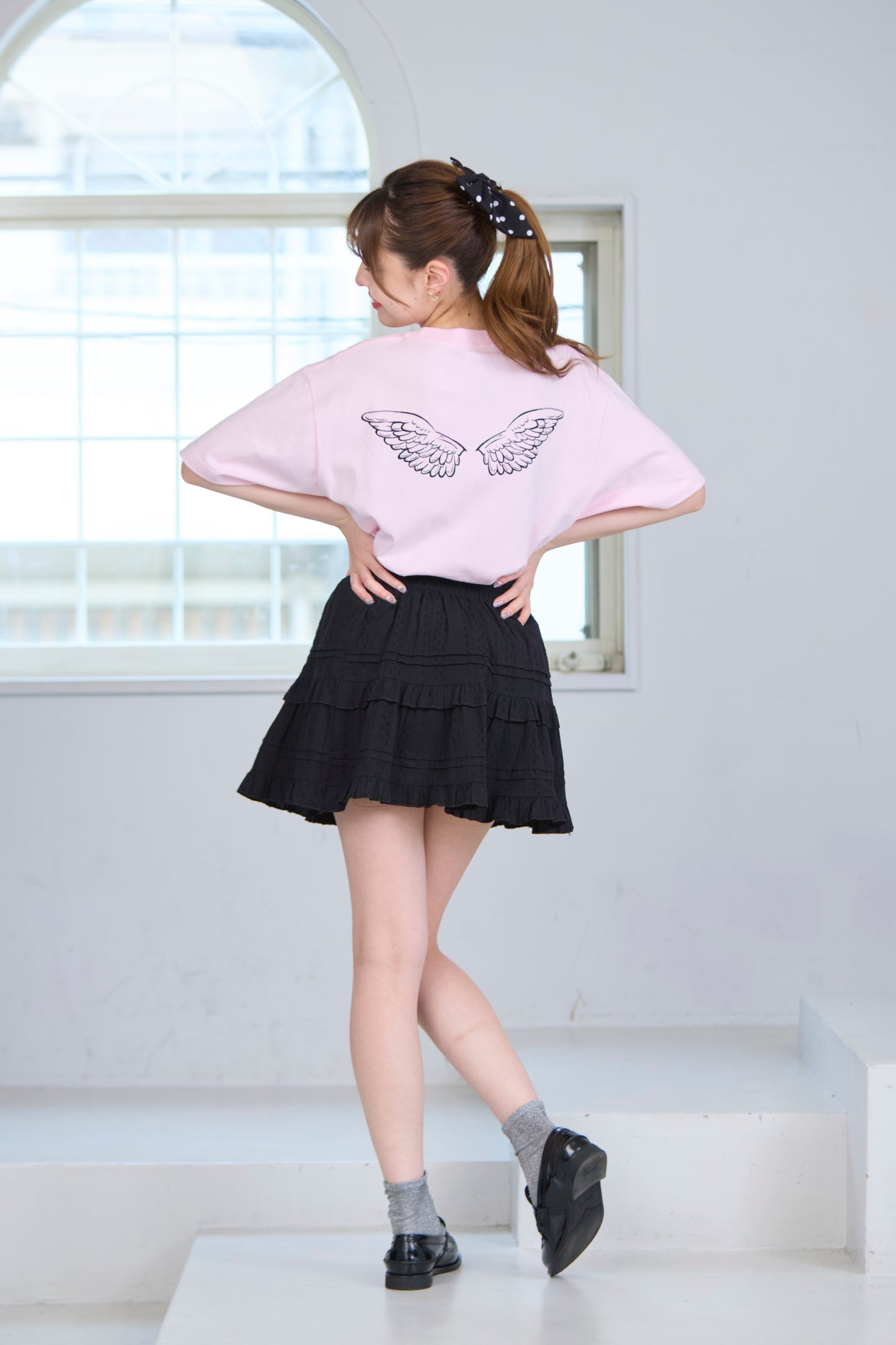 La Vie Dot Tiered Mini Skirt
