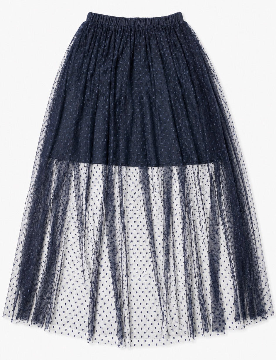 Dot Tulle Long Skirt