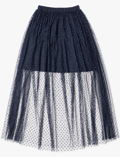Dot Tulle Long Skirt